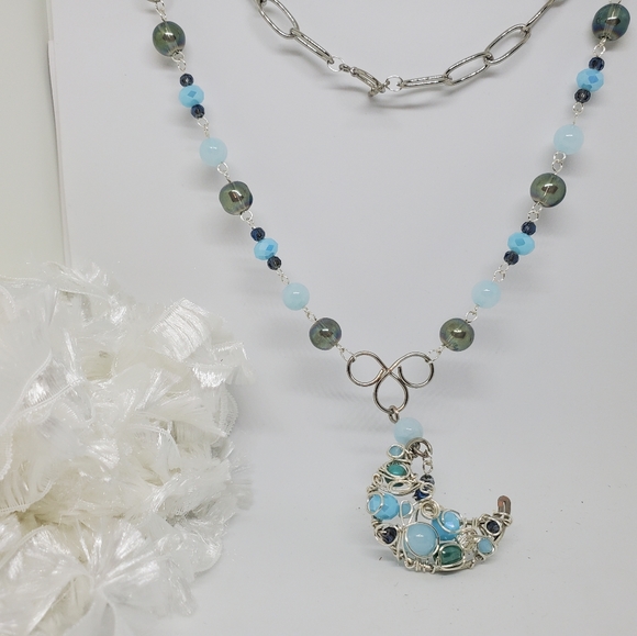 Handmade Moon necklace - Picture 3 of 4